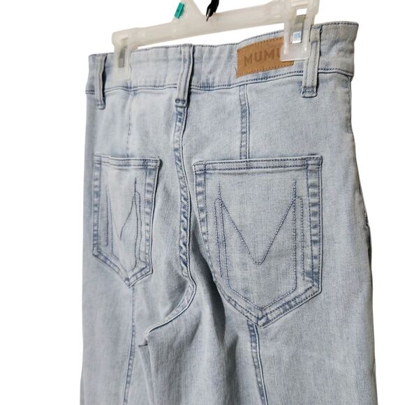 Show Me Your Mumu Jeans Size 27 Light Blue Color Wide Leg Stretch - Picture 4 of 16
